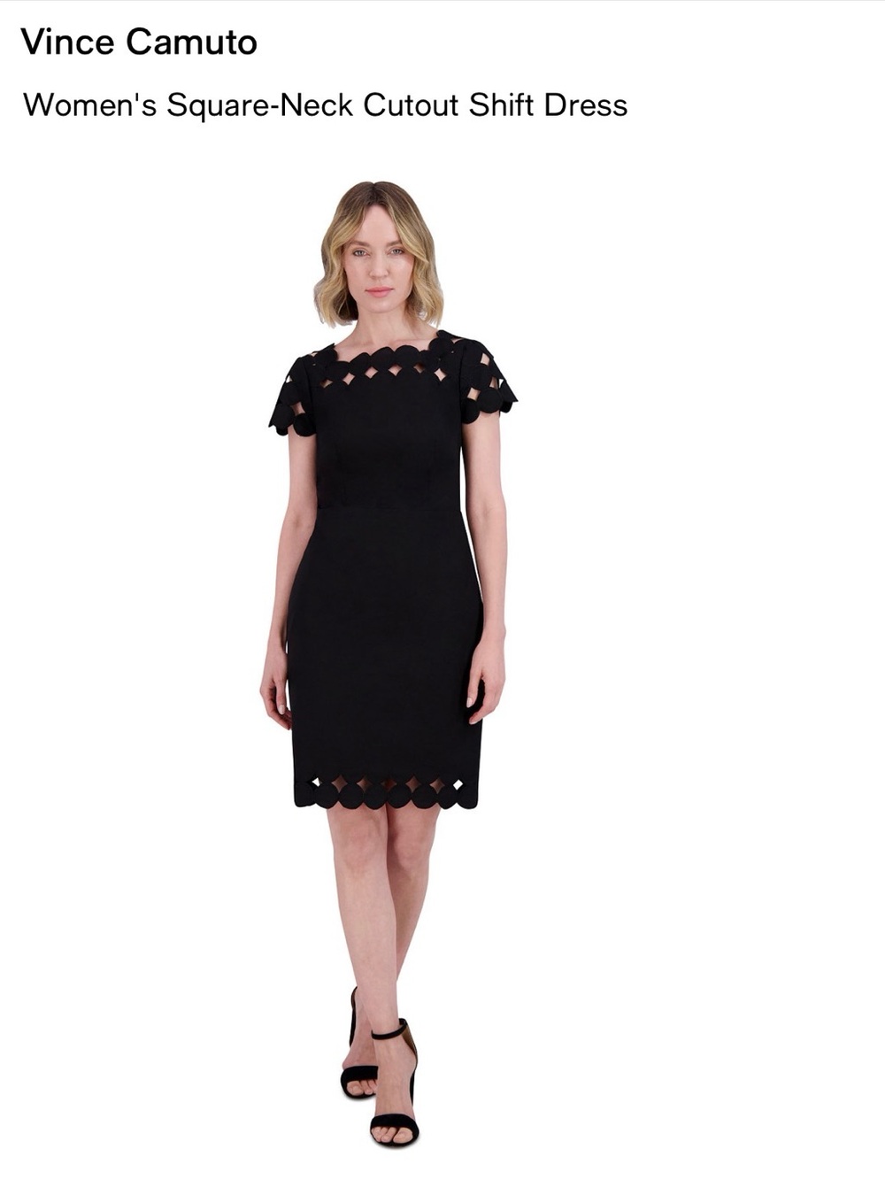 Vince Camuto Women's Square-Neck Cutout Shift Dress